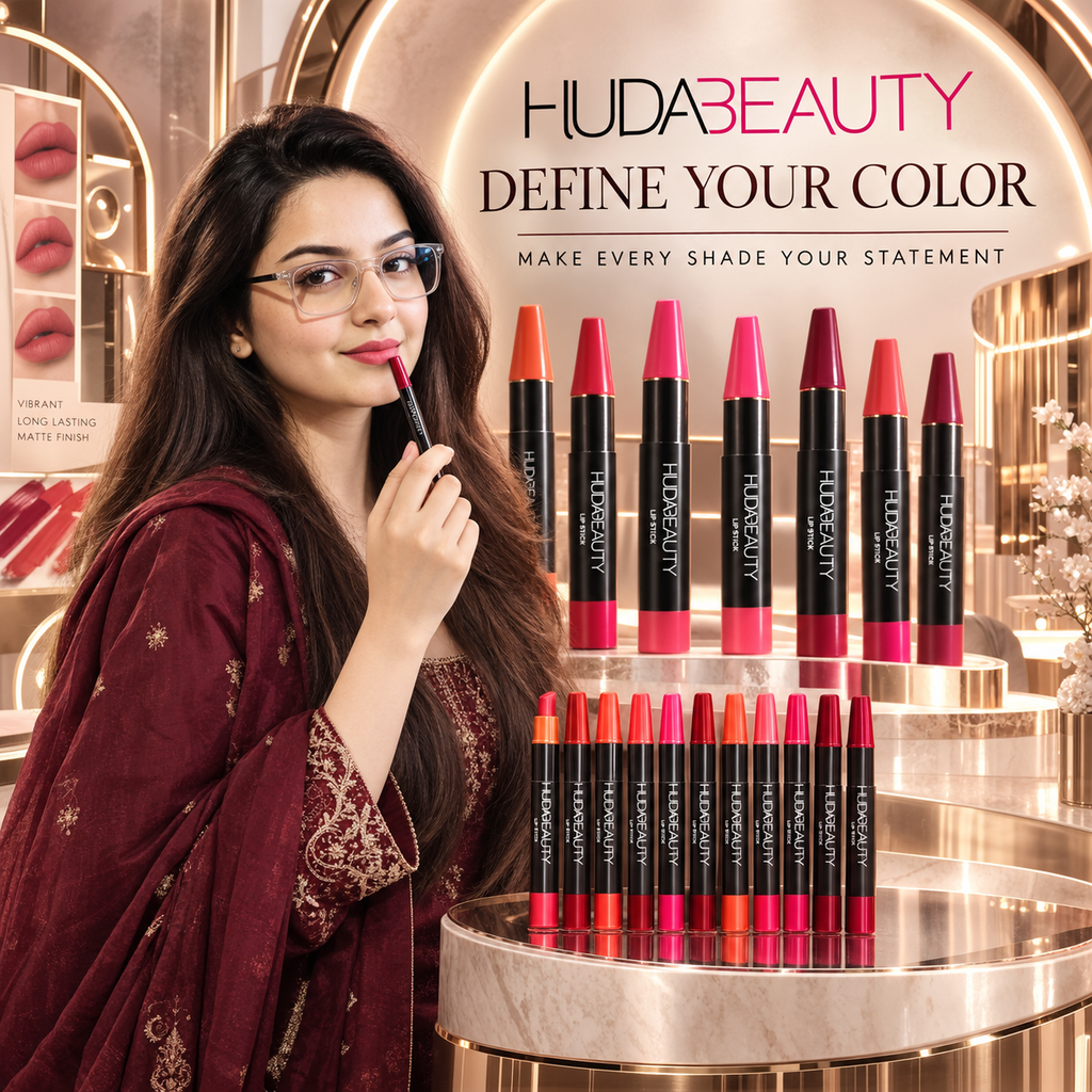 Huda Beauty Lip Pencil Set – 12 Shades Matte Lip Liner Collection