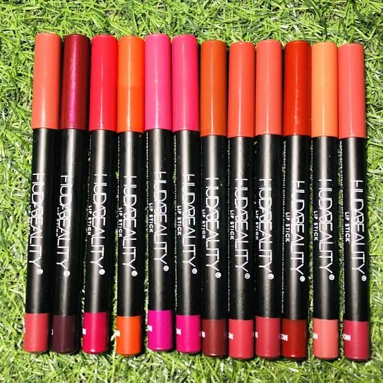 Huda Beauty Lip Pencil Set – 12 Shades Matte Lip Liner Collection