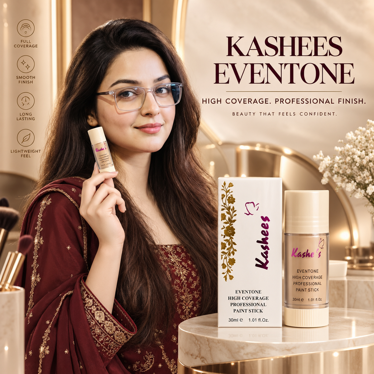 Kashee Paint Stick Foundation 30ML – Ivory