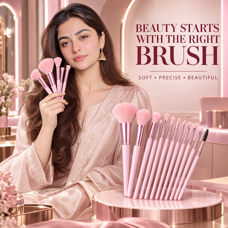 13 Pieces Soft Fluffy Makeup Brush Set – Complete Makeup Brush Kit