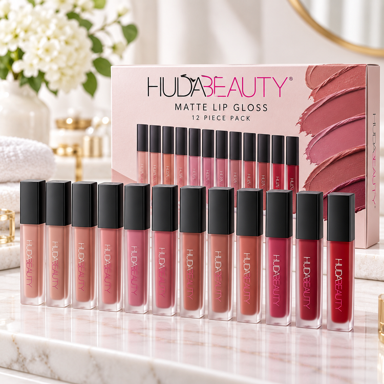 Huda Beauty Matte Lip Gloss 12 Piece Pack