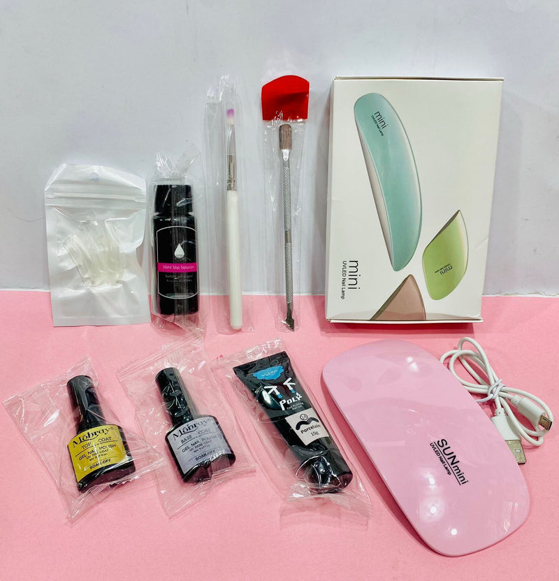Nail Paint Pouch Set with nail care accessories