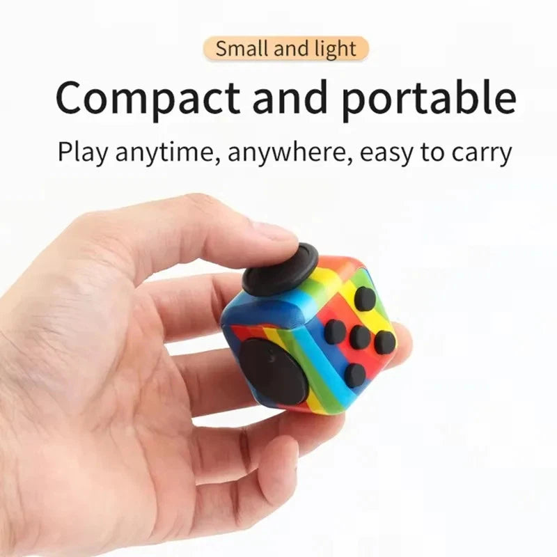 Fidget Cube Anti-Stress Hand Spinner – Sensory Toy for ADHD, Autism &amp; Anxiety Relief